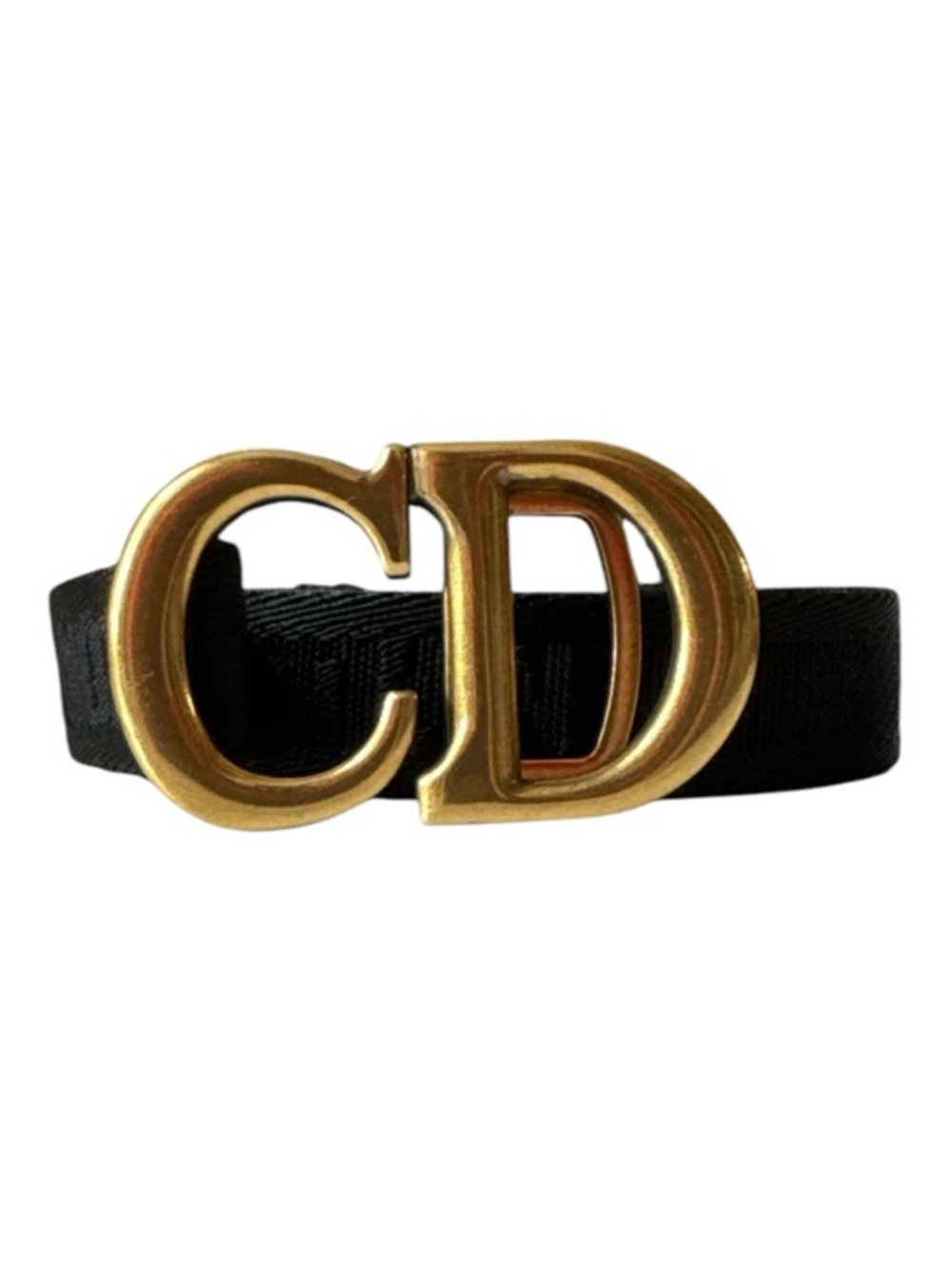 Christian Dior Diorquake Fabric Cloth Black Belt